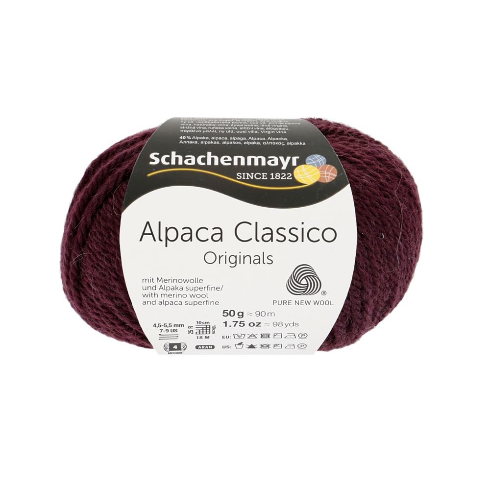 Schachenmayr Alpaca Classico 50g Aubergine Schachenmayr Alpaca Classico 50g Aubergine