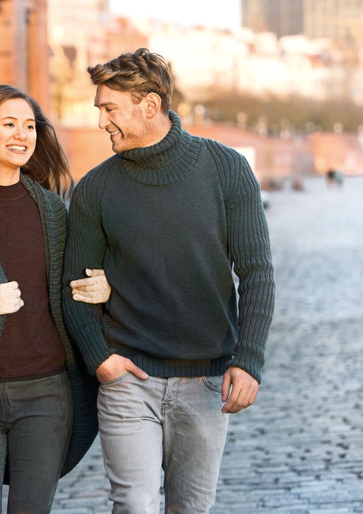 Polo-neck Pullover Men, S9730