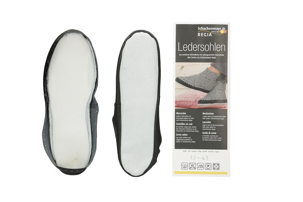 REGIA leather soles for slipper-socks size 42-43