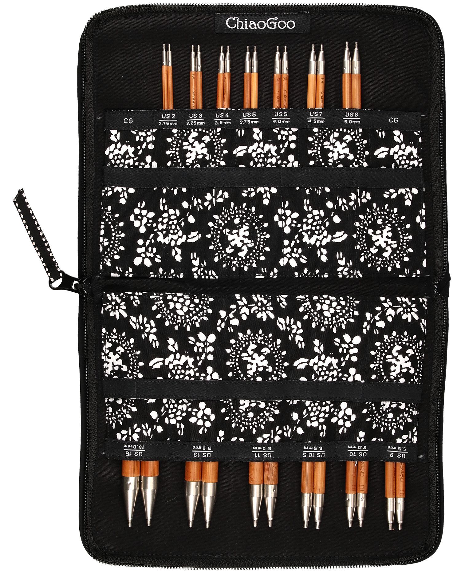 Nadelset auswechselbare Nadelspitzen SPIN Bamboo Complete 2,75-10,00 mm 13 cm