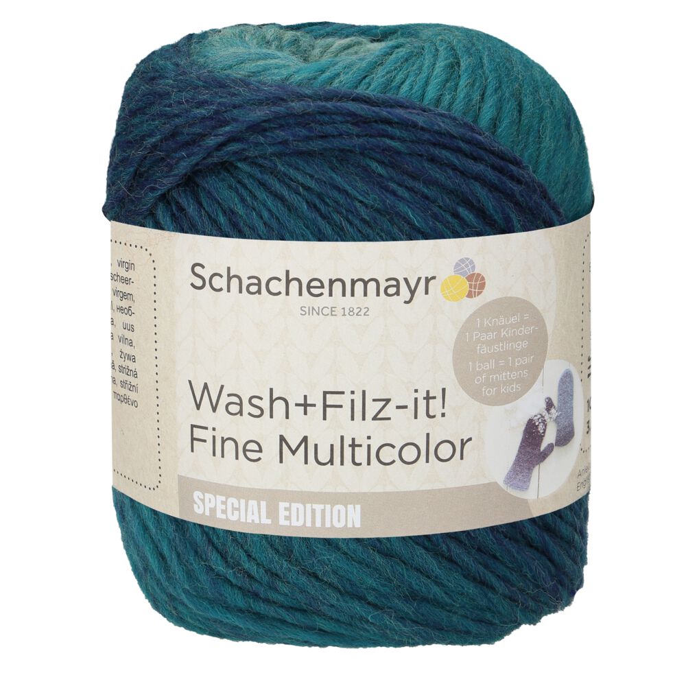 Schachenmayr Wash+Filz-it! Fine color 100g rainforest color