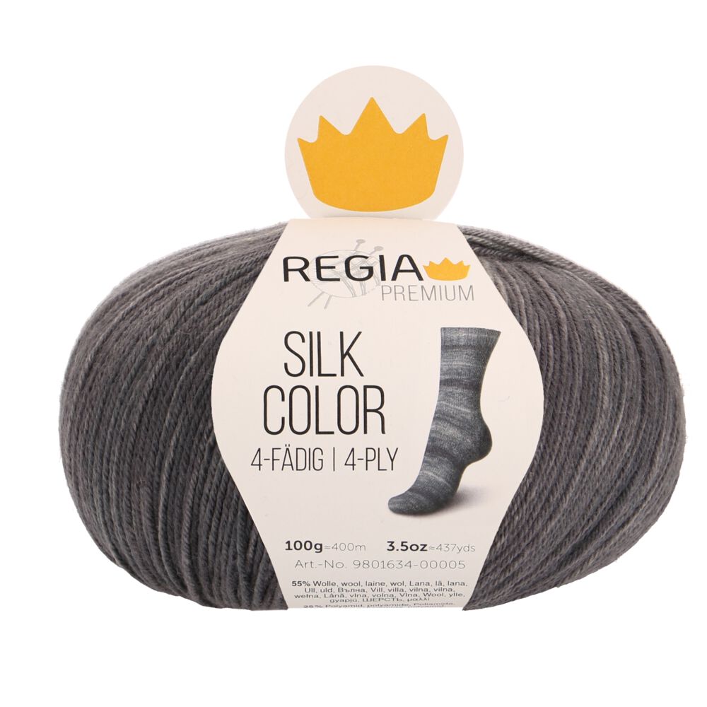 REGIA 4-fädig  Color PREMIUM Silk 100g black color