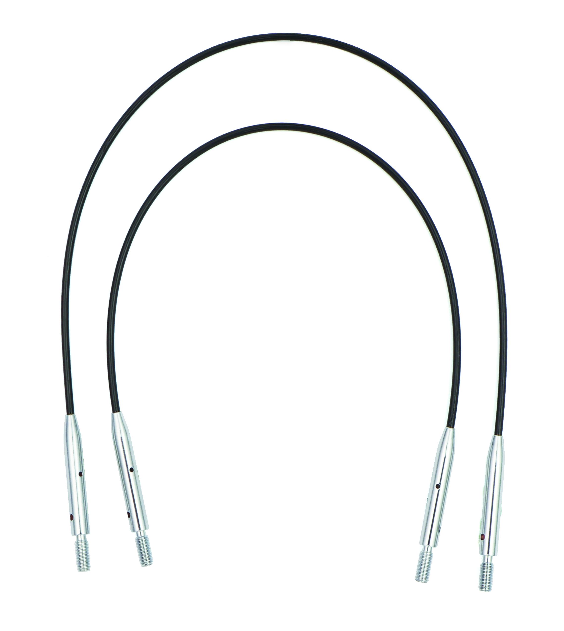Seil für Nadelspitzen Mini Fixed Cable Set schwarz 13 & 17 cm ergibt 27 & 30 cm