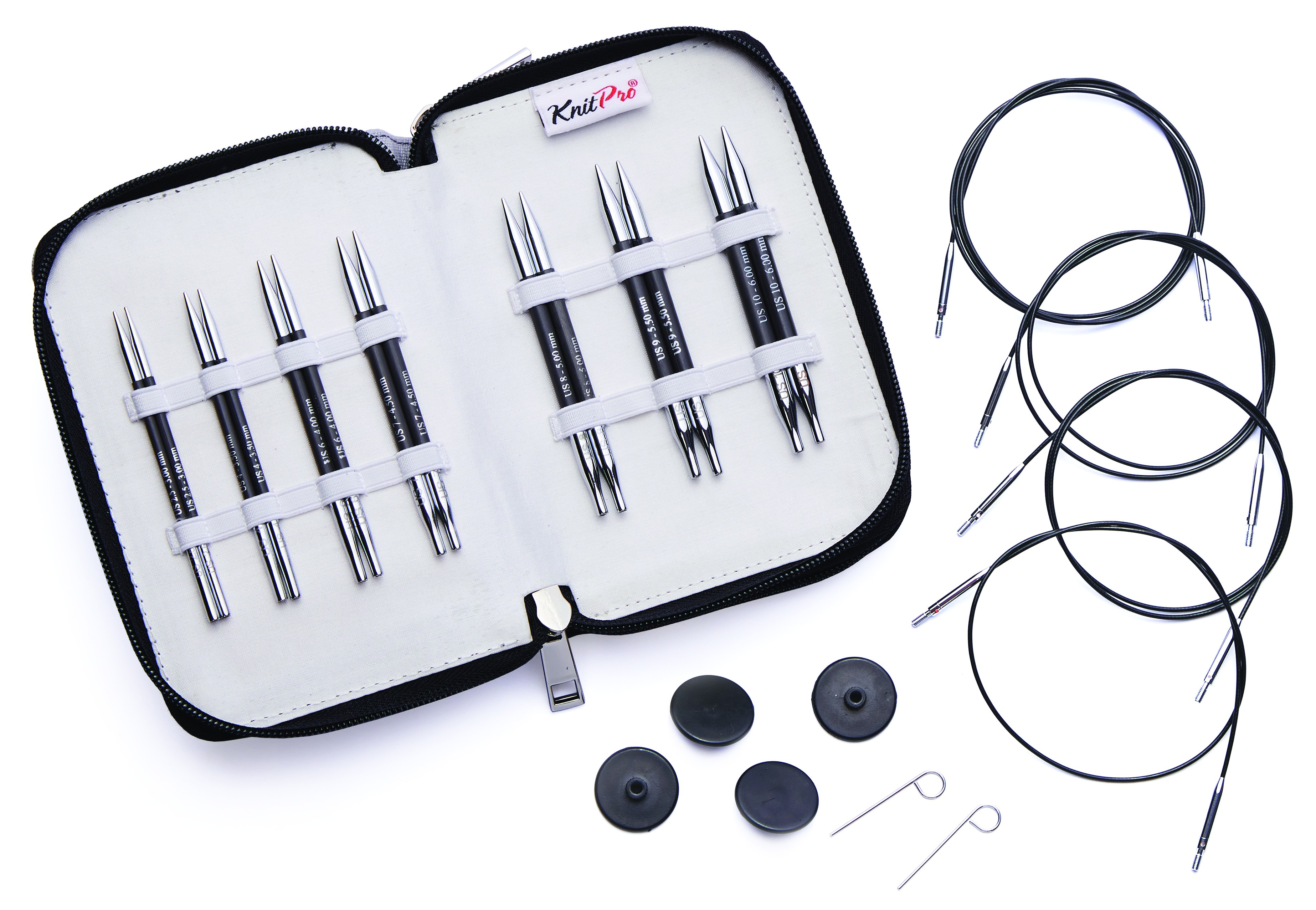 Nadelset Midi Special auswechelbare Nadelspitzen Karbonz, 7 Paar 3,00 - 6,00 mm