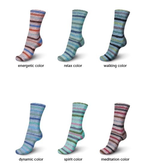 Mix-Sortiment 6 fädig Energy Flow Color sortiert ca. 300 m 6x100 g