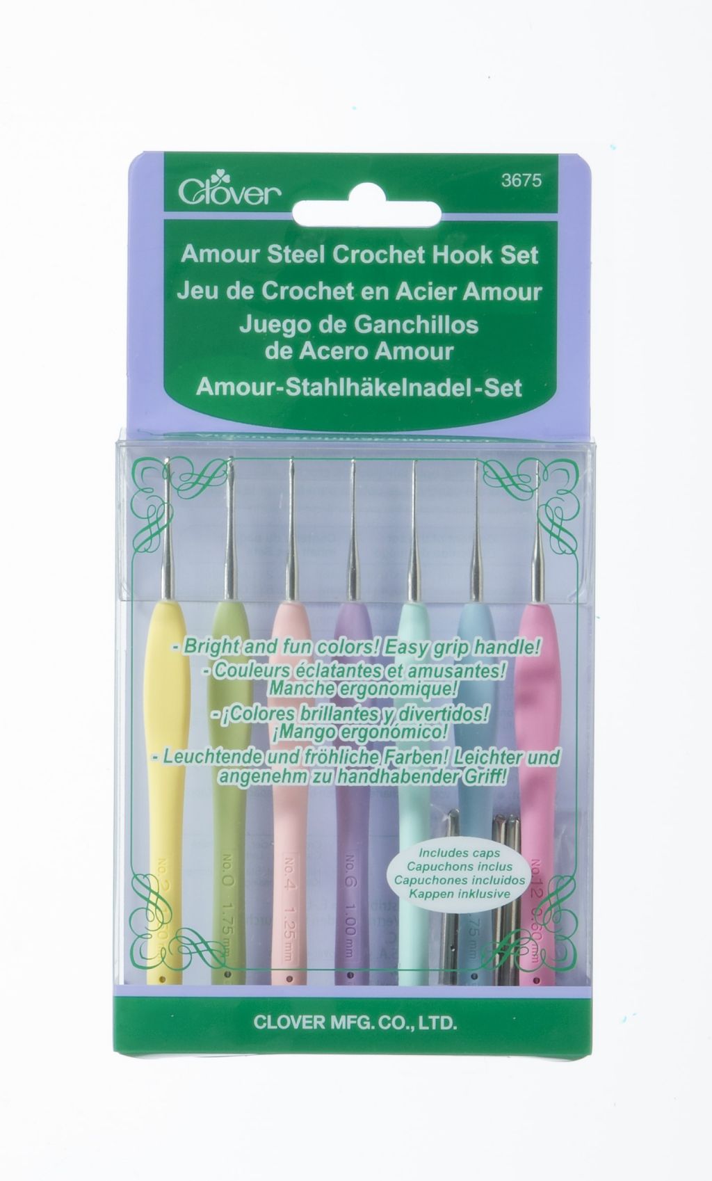 Amour-Stahlhäkelnadel-Set 0,6 - 1,75 mm