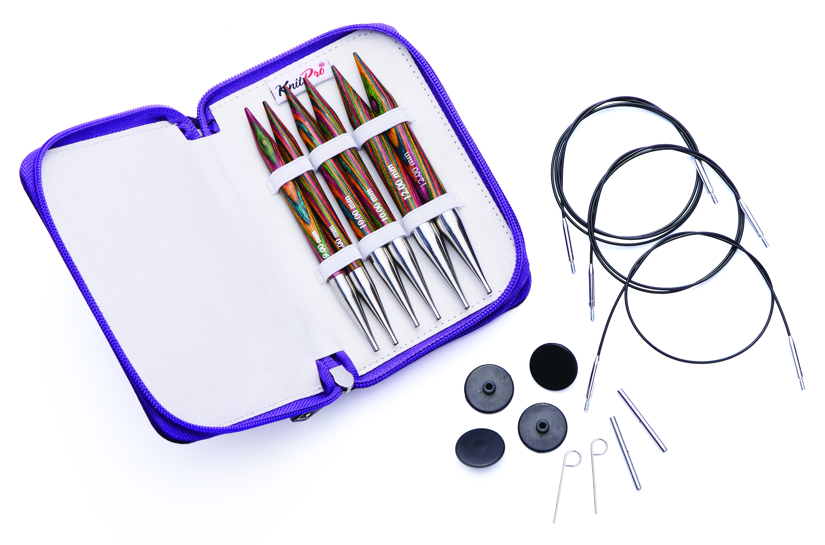 Nadelset Chunky auswechselbare Nadelspitzen Symfonie Holz, 3 Paar 9,0 - 12,0 mm