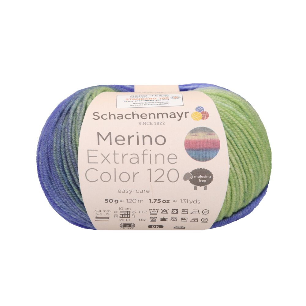 Schachenmayr Merino Extrafine Color 120 50g 00470 aquarell color