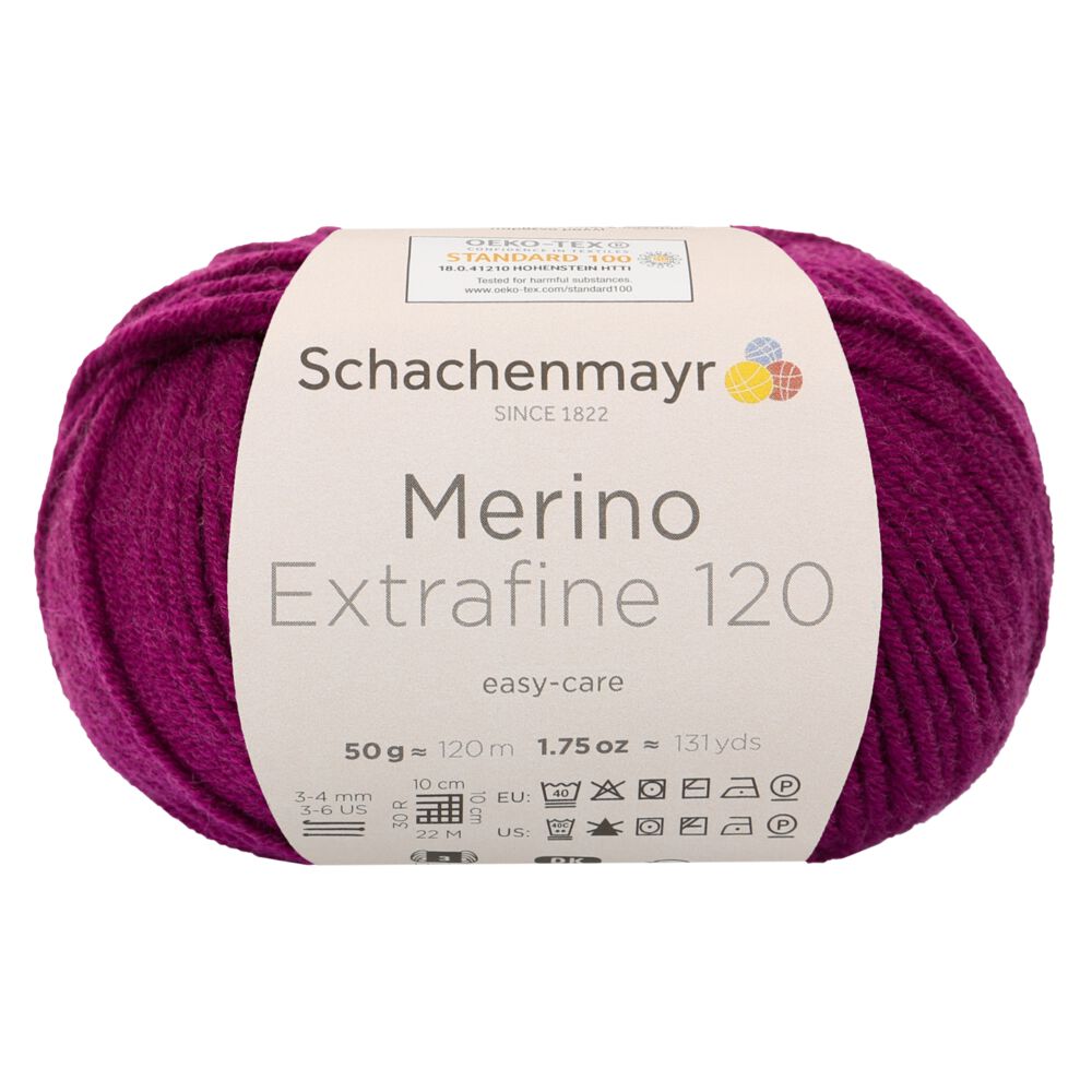 Schachenmayr Merino Extrafine 120  50g Burgund