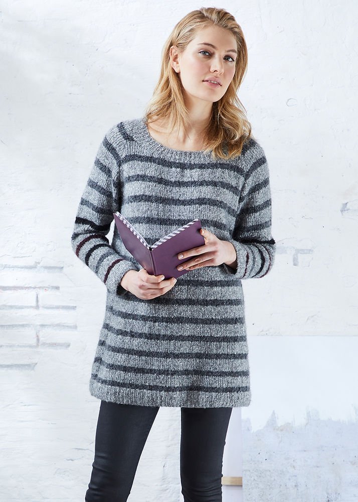 Strickkleid mit Streifen, S10397