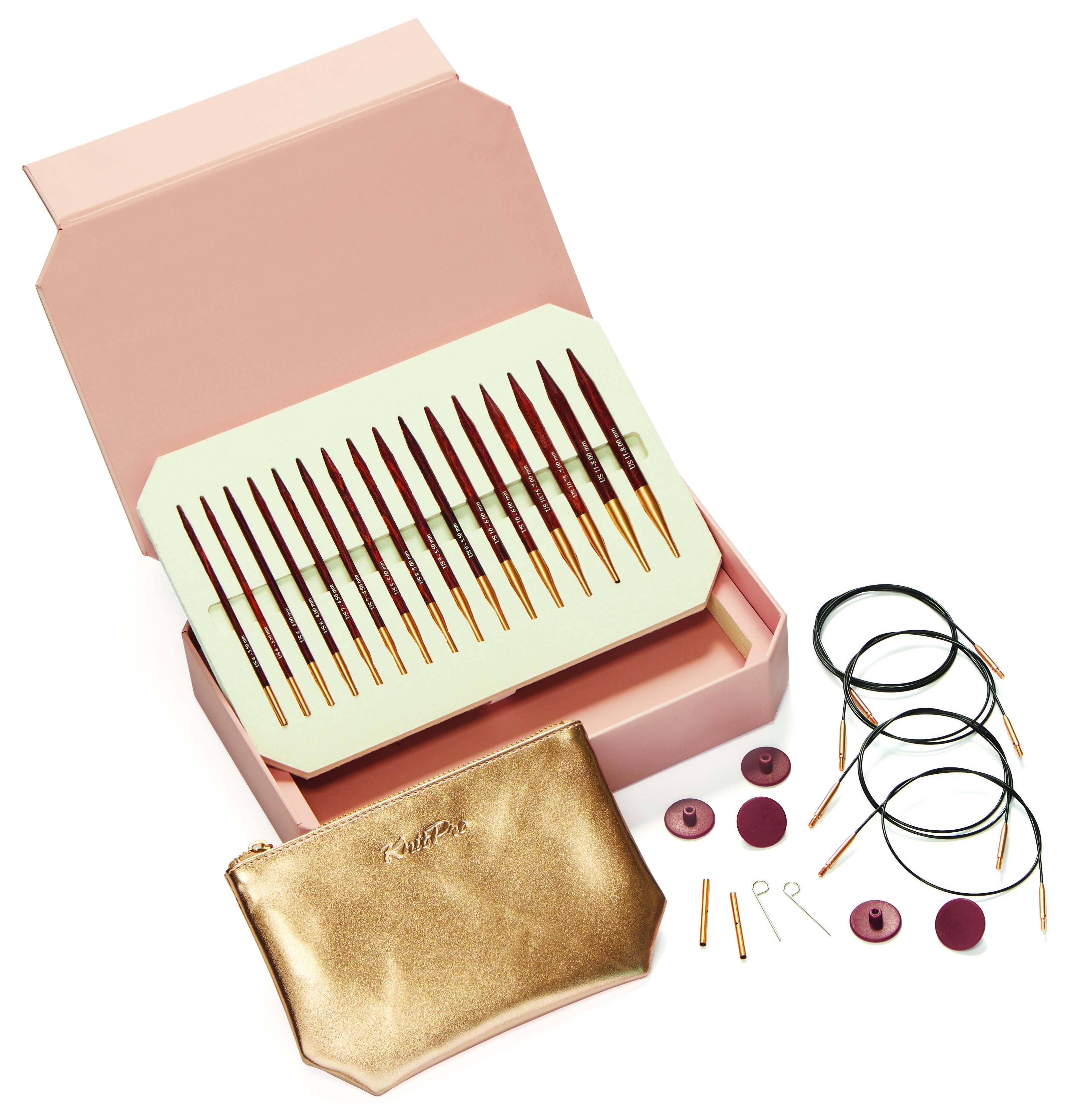 Nadelset auswechselbare Nadelspitzen Symfonie Holz Rose 3,50 - 8,00 mm