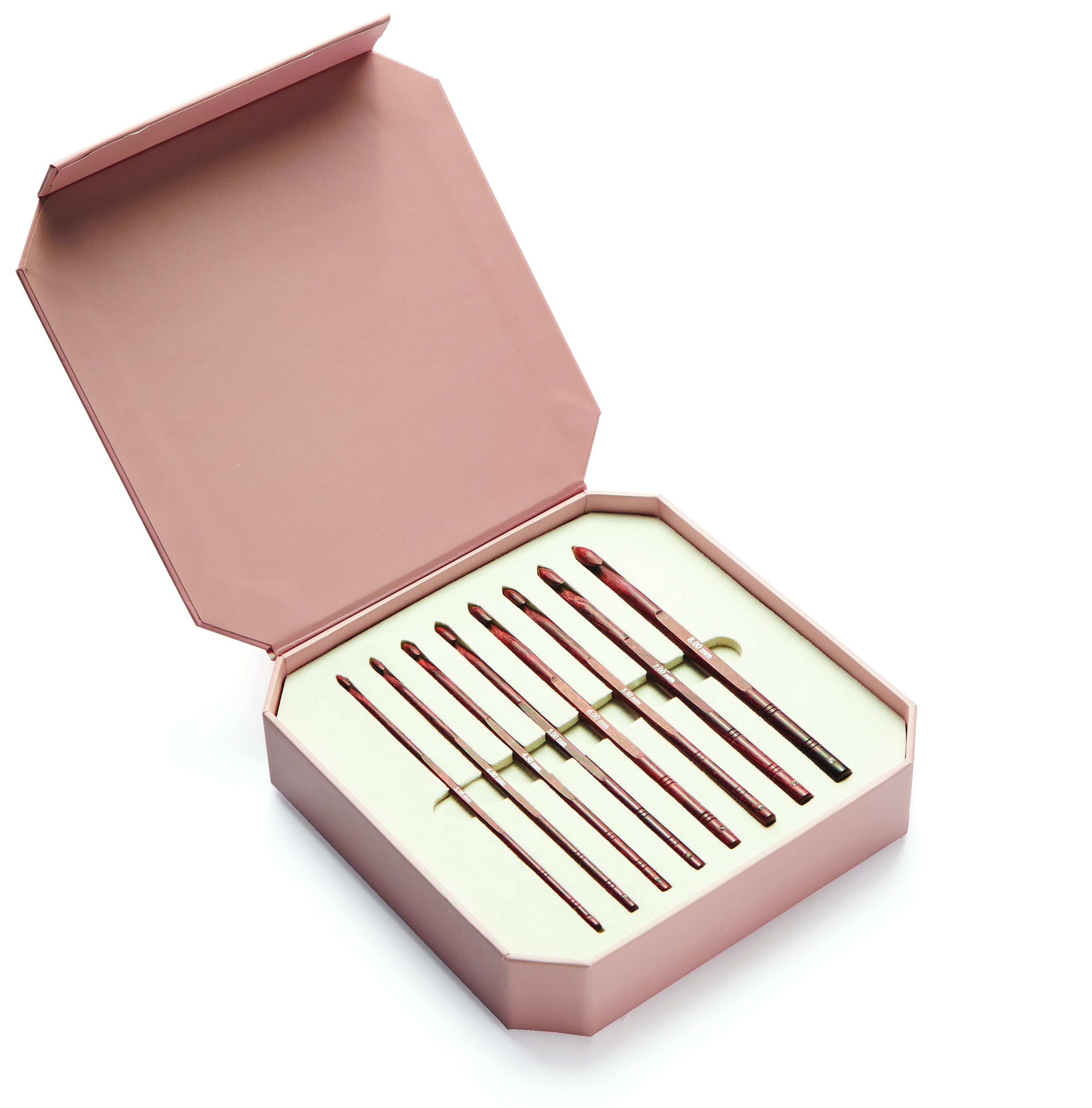 Nadelset Häkelnadel Symfonie Rose, 8 Nadeln 3,50 - 8,00 mm