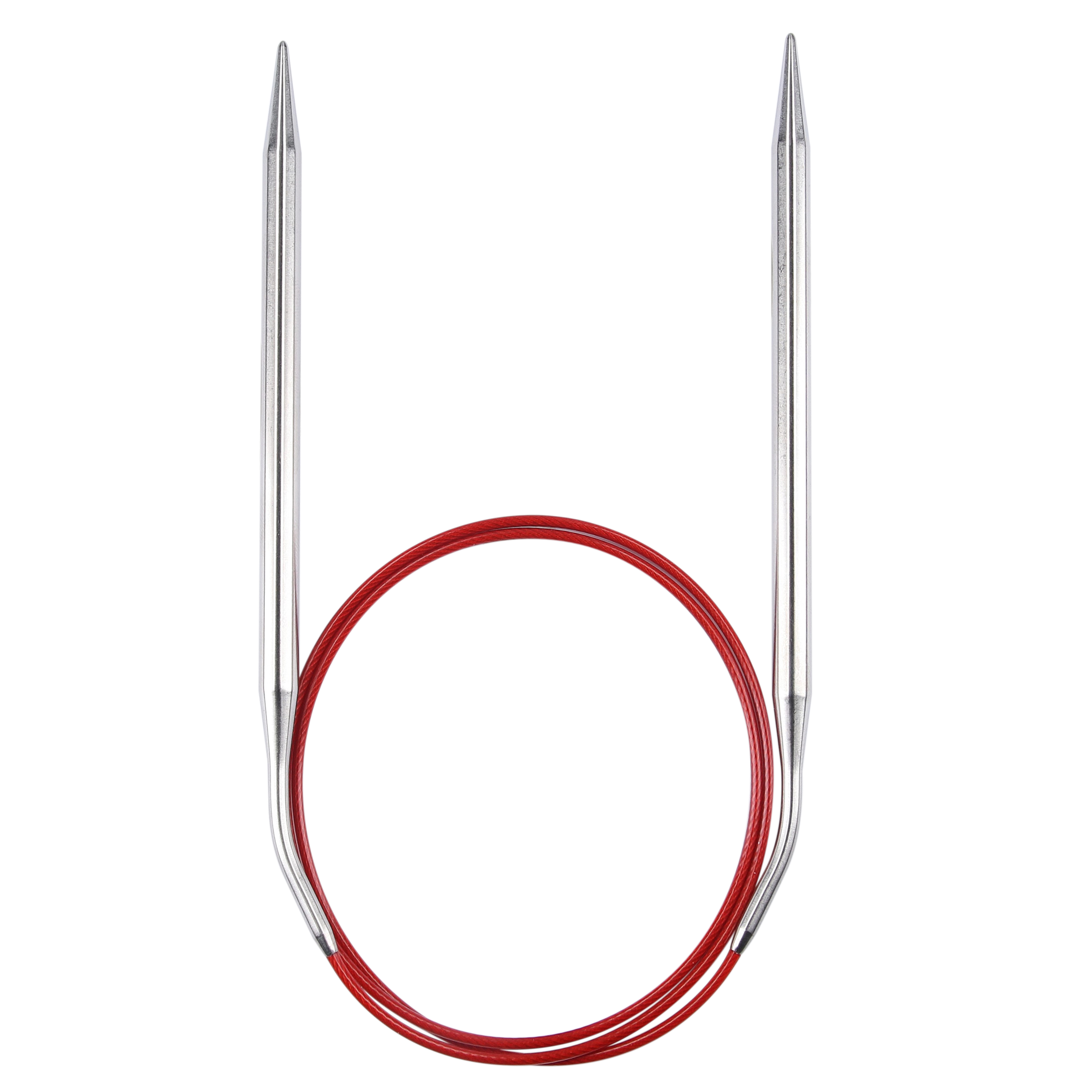 Rundstricknadel KNIT RED Edelstahl 6,00 mm 80 cm