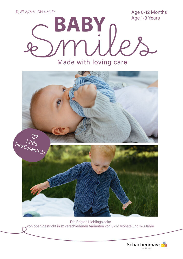Schachenmayr BABY Smiles Booklet little FlexEssentials Raglan Cardigan DE
