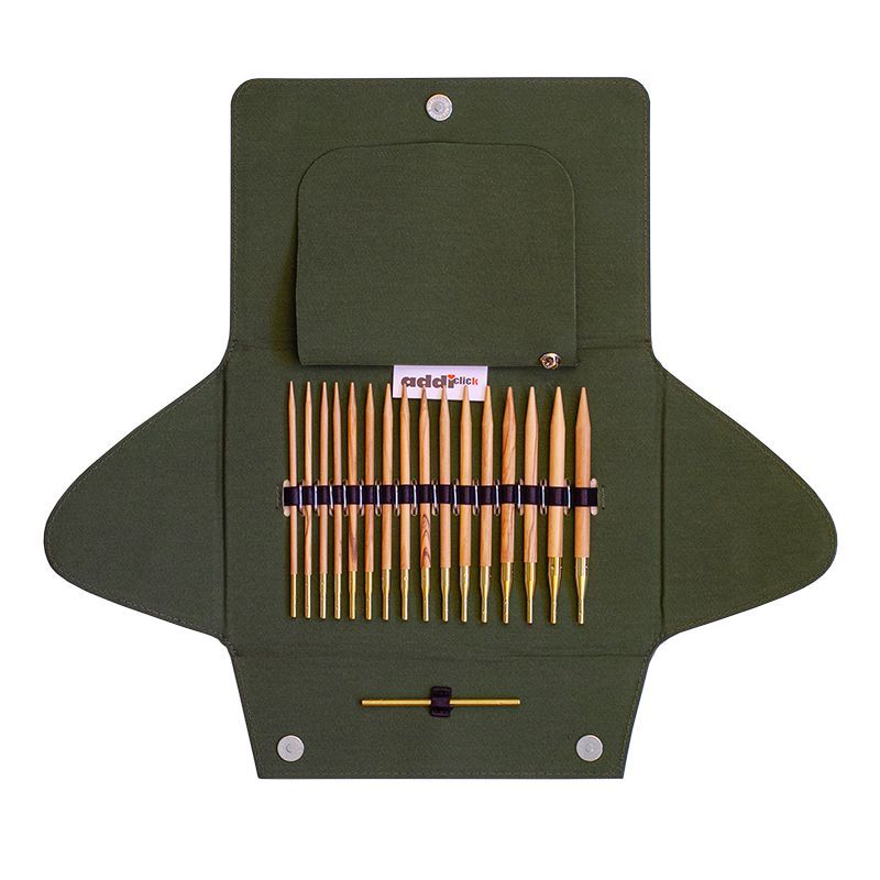addi-click Olivenholz-Etui 3,50-8,00 mm