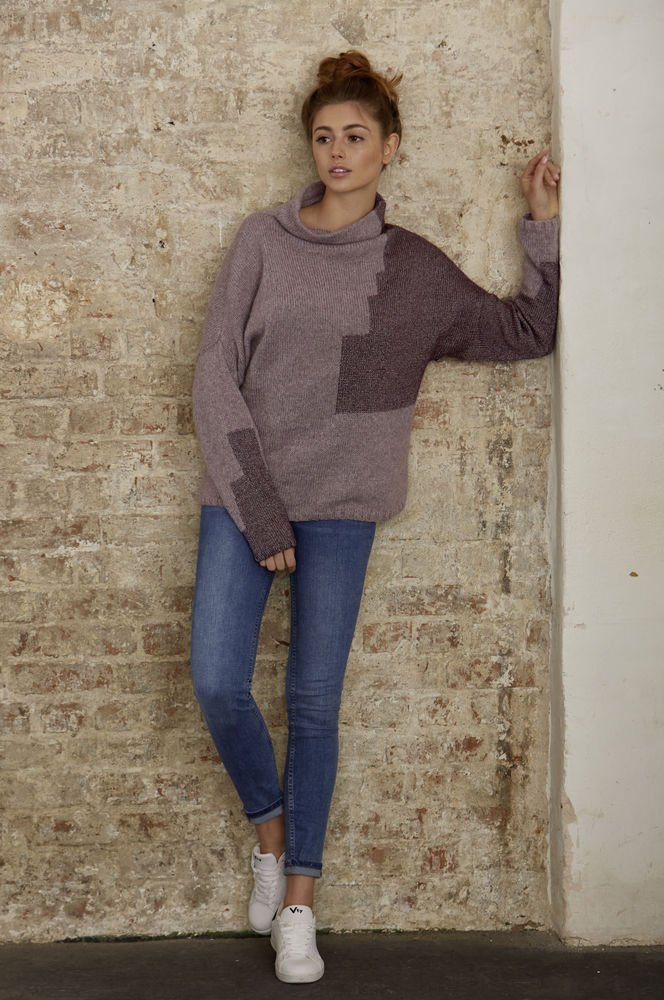 Damen-Intarsia-Pullover, S10049A